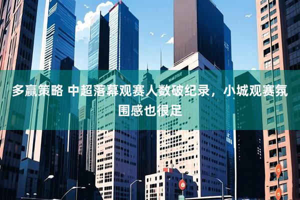 多赢策略 中超落幕观赛人数破纪录，小城观赛氛围感也很足